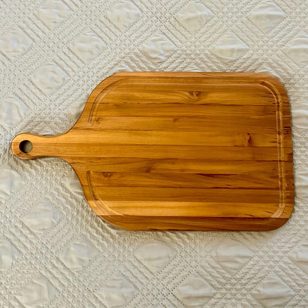 CAPERCI Acacia Wood Cutting Board with Handle, LIKE NEW